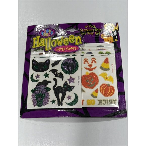 Lisa Frank Other - LISA FRANK Halloween Party Favors 10 Pack Sparkling Hair Body Art Tattoos BB31